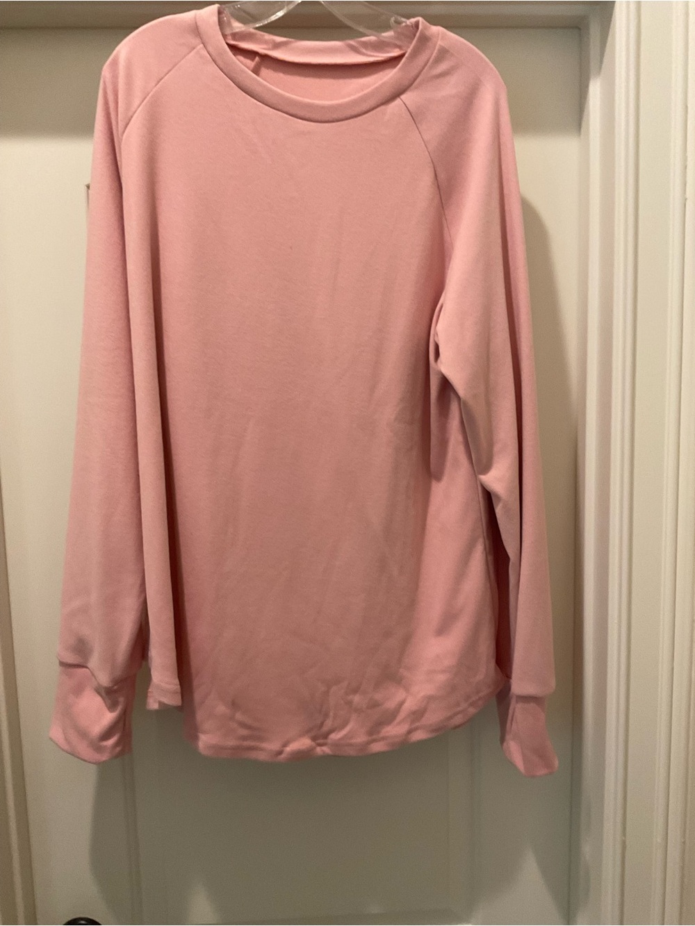 Women's Lightweight Long-Sleeve Crewneck Top - Pink